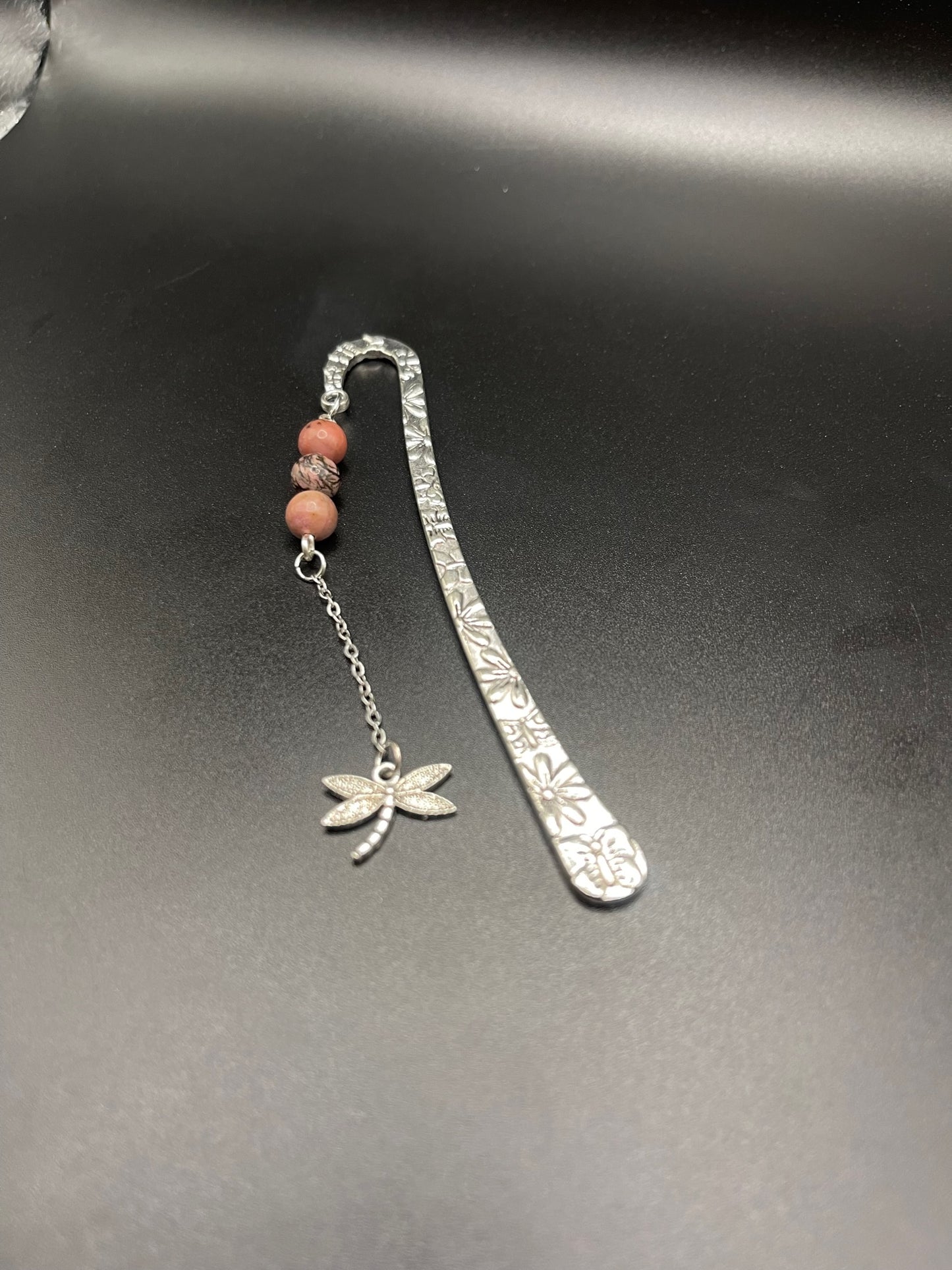 Embrace Serenity with Our Crystal Bookmarks- Rhodonite