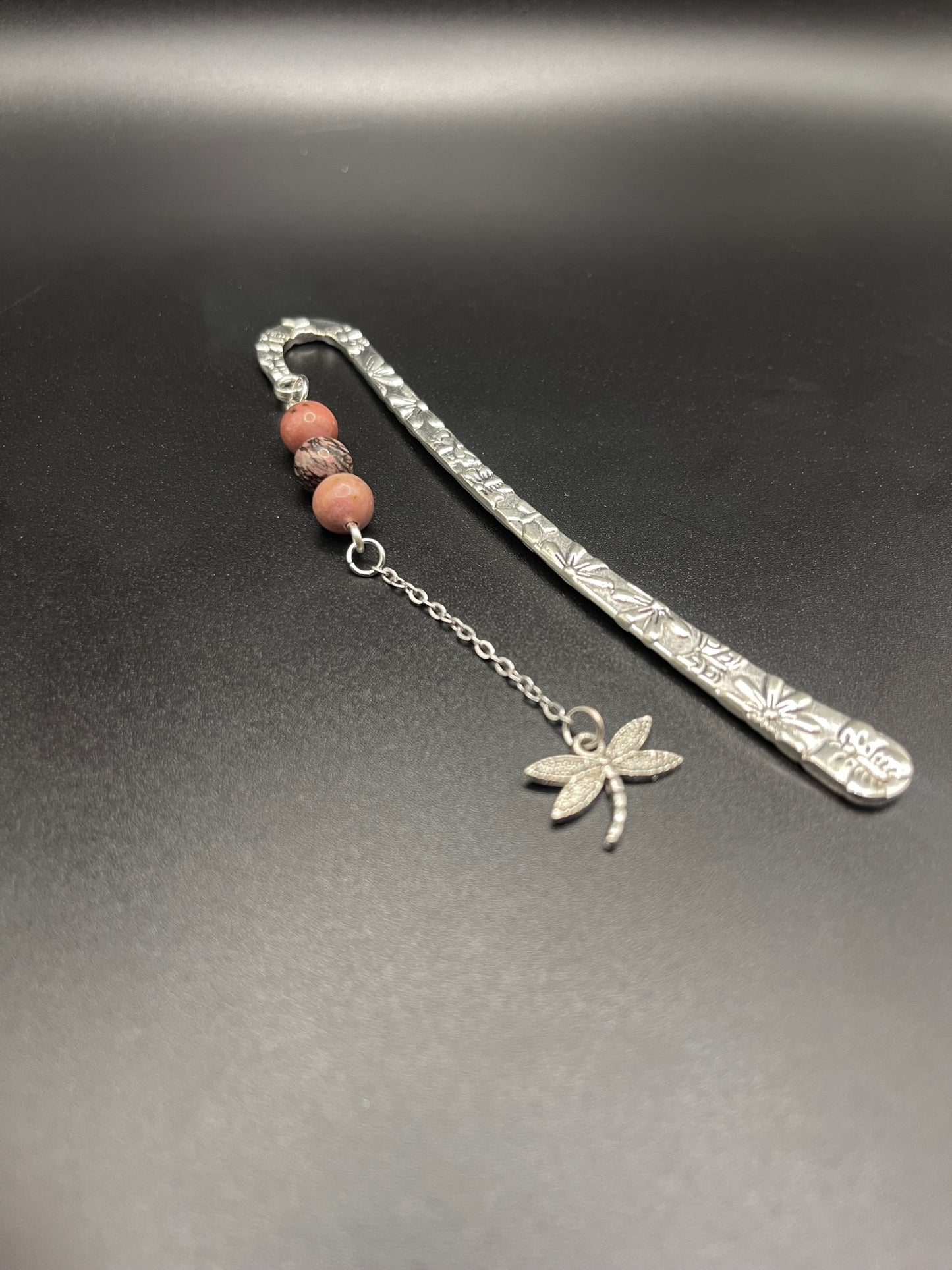 Embrace Serenity with Our Crystal Bookmarks- Rhodonite