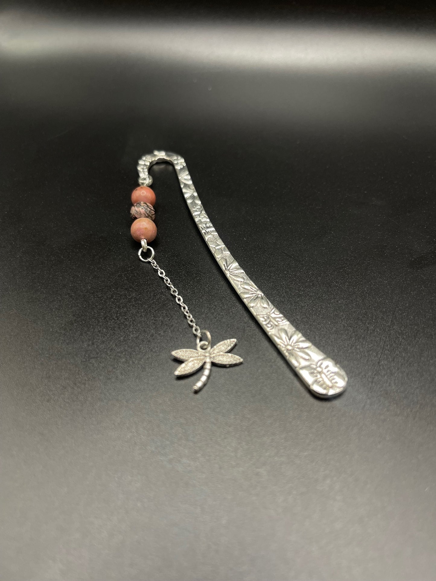 Embrace Serenity with Our Crystal Bookmarks- Rhodonite