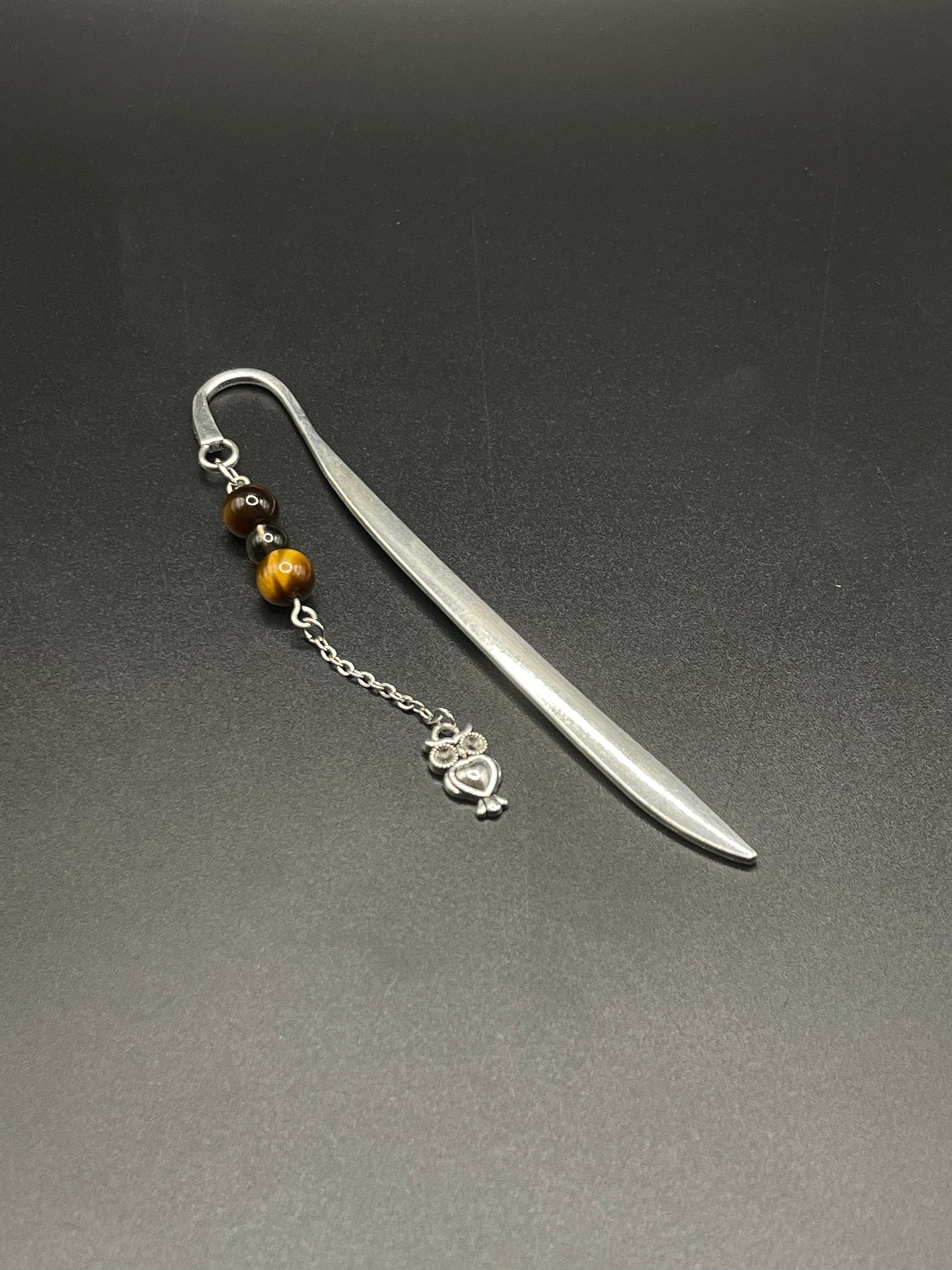 Embrace Serenity with Our Crystal Bookmarks- Tigers Eye and Smoky Quartz