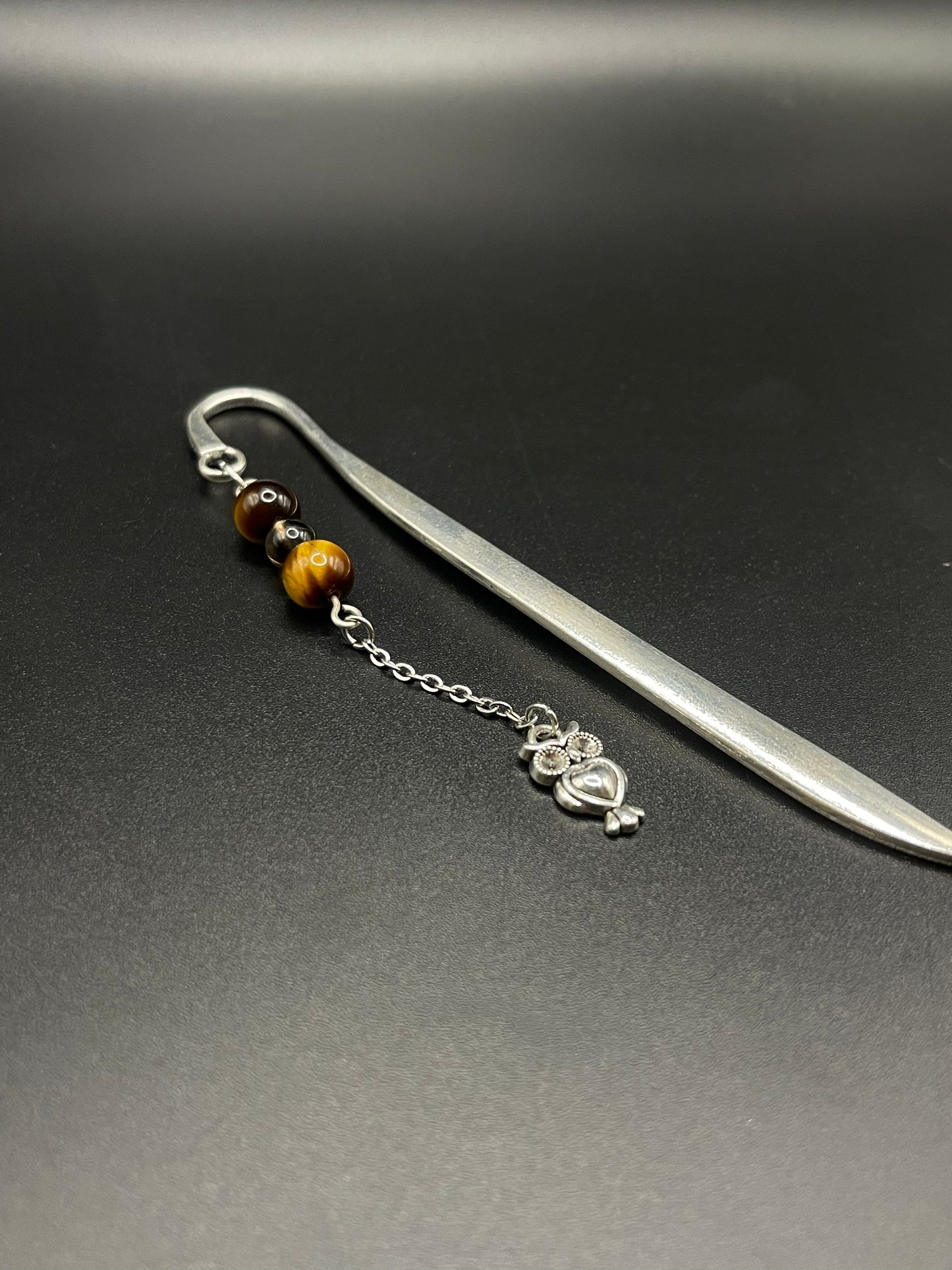 Embrace Serenity with Our Crystal Bookmarks- Tigers Eye and Smoky Quartz