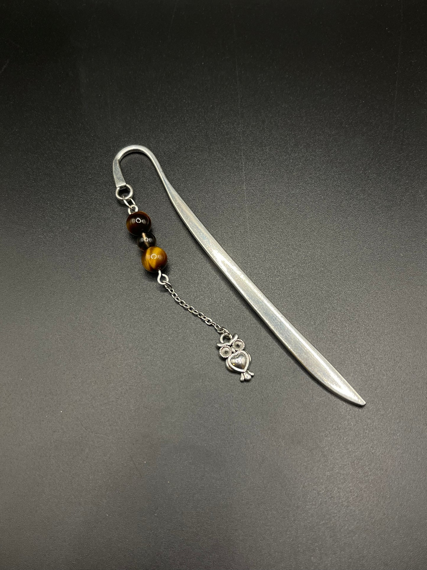 Embrace Serenity with Our Crystal Bookmarks- Tigers Eye and Smoky Quartz