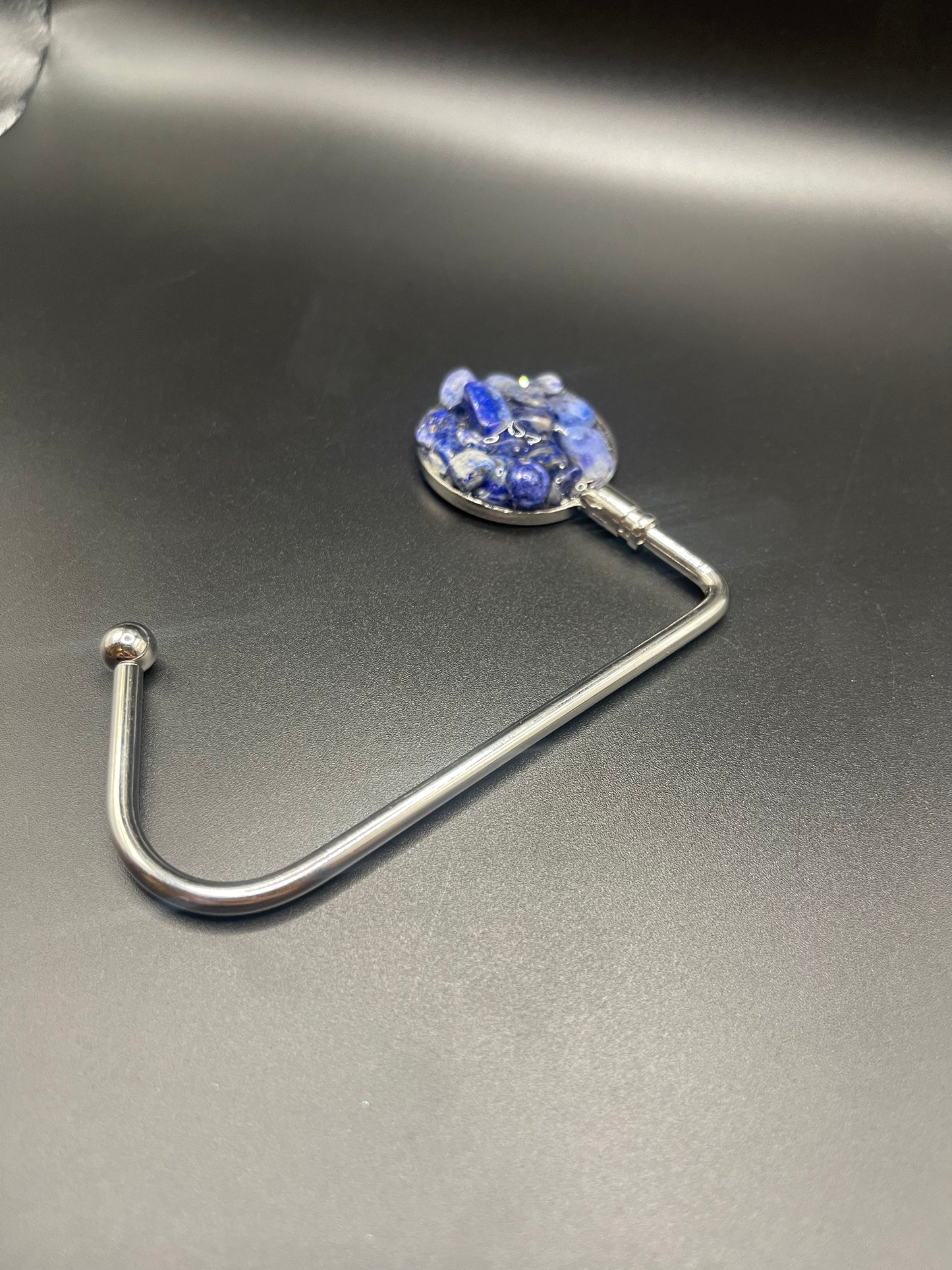Elevate Your Style with Crystal Purse Holders - Silver Lapis Lazuli