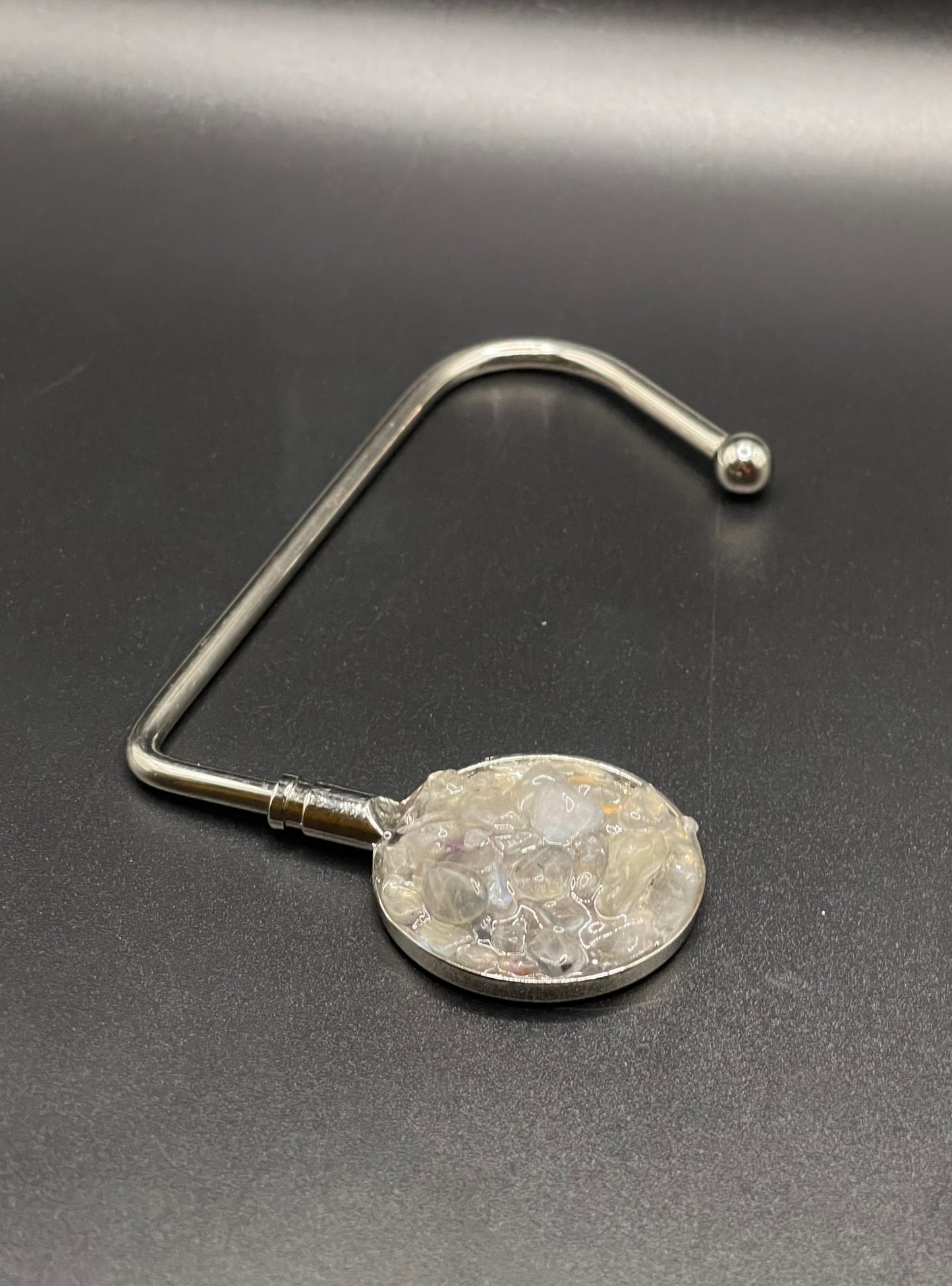 Elevate Your Style with Crystal Purse Holders - Silver Moonstone