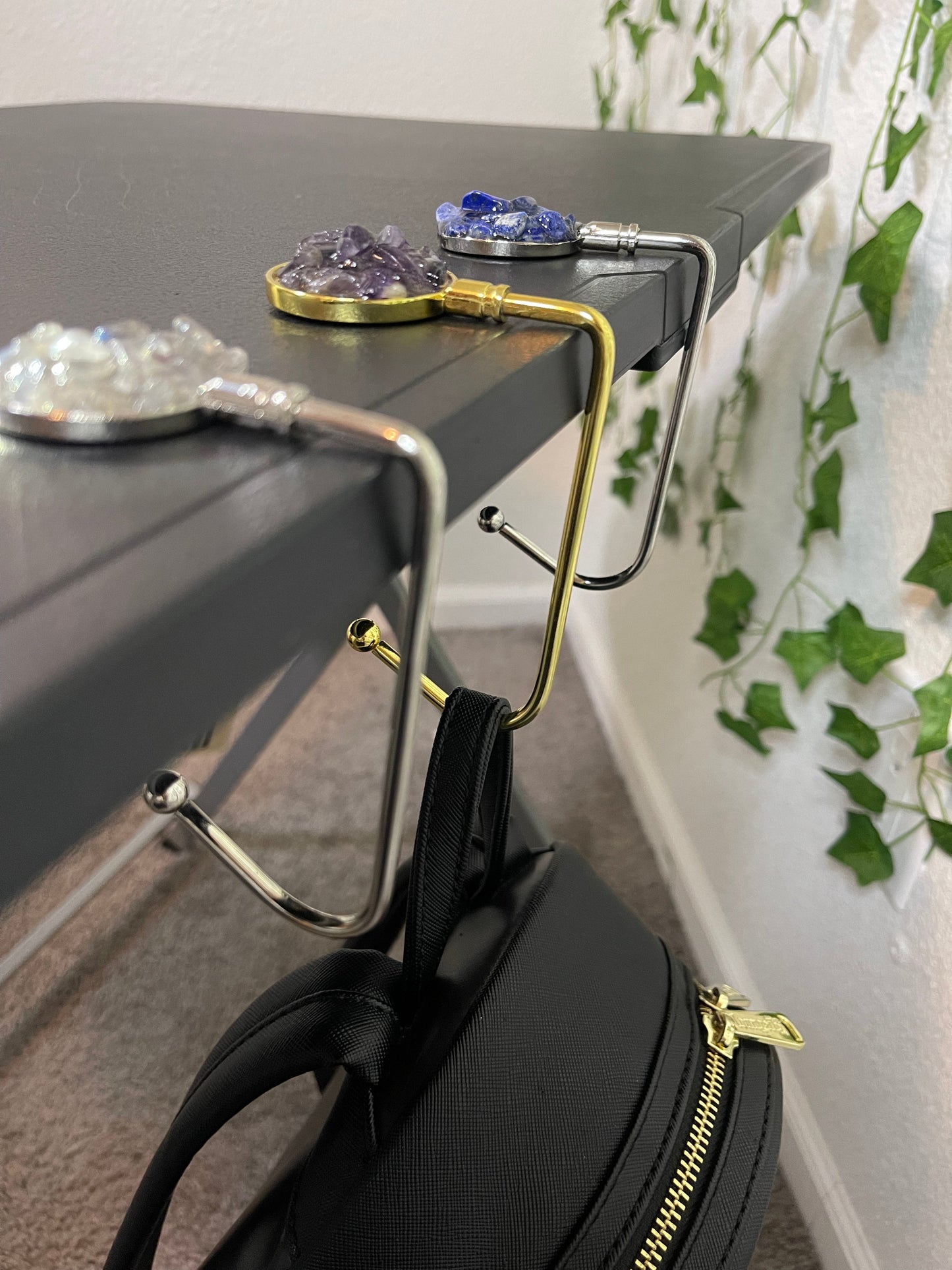 Elevate Your Style with Crystal Purse Holders - Silver Amethyst