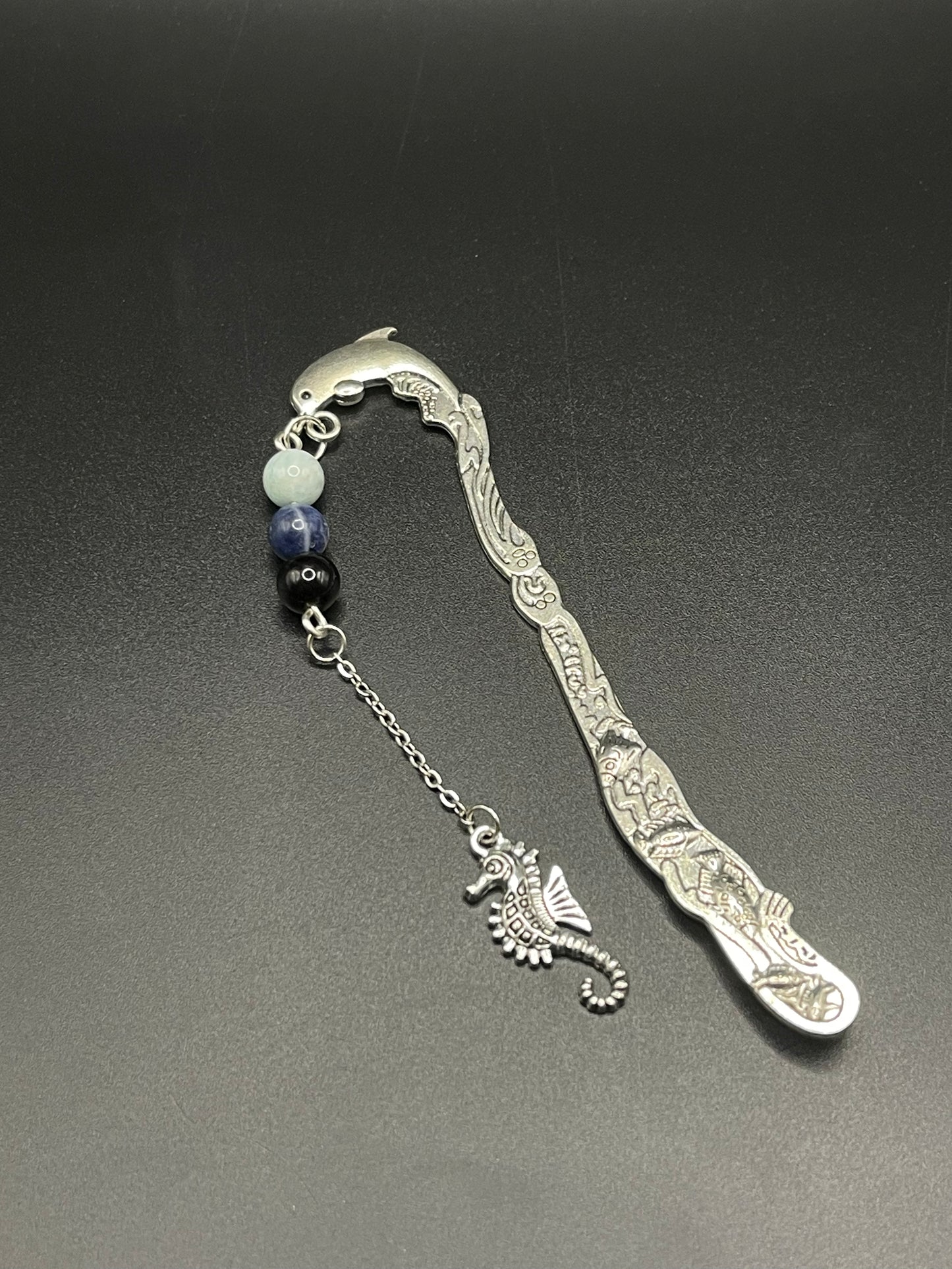 Embrace Serenity with Our Crystal Bookmarks- Aquamarine, Sodalite, Silver Sheen Obsidian