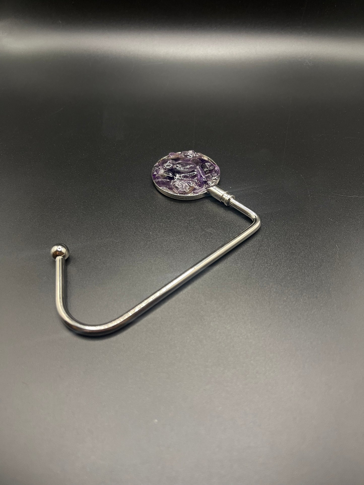 Elevate Your Style with Crystal Purse Holders - Silver Amethyst