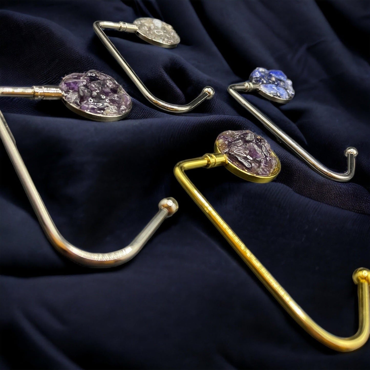 Elevate Your Style with Crystal Purse Holders - Silver Amethyst